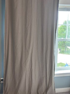2 panels - Fieldcrest Solid Light Gray Curtain